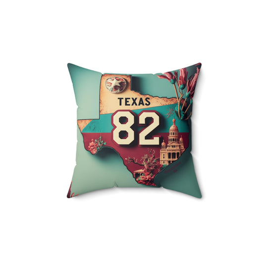 Copy of Texas 82 Vintage State Pillow — Retro Austin License Plate Home Decor